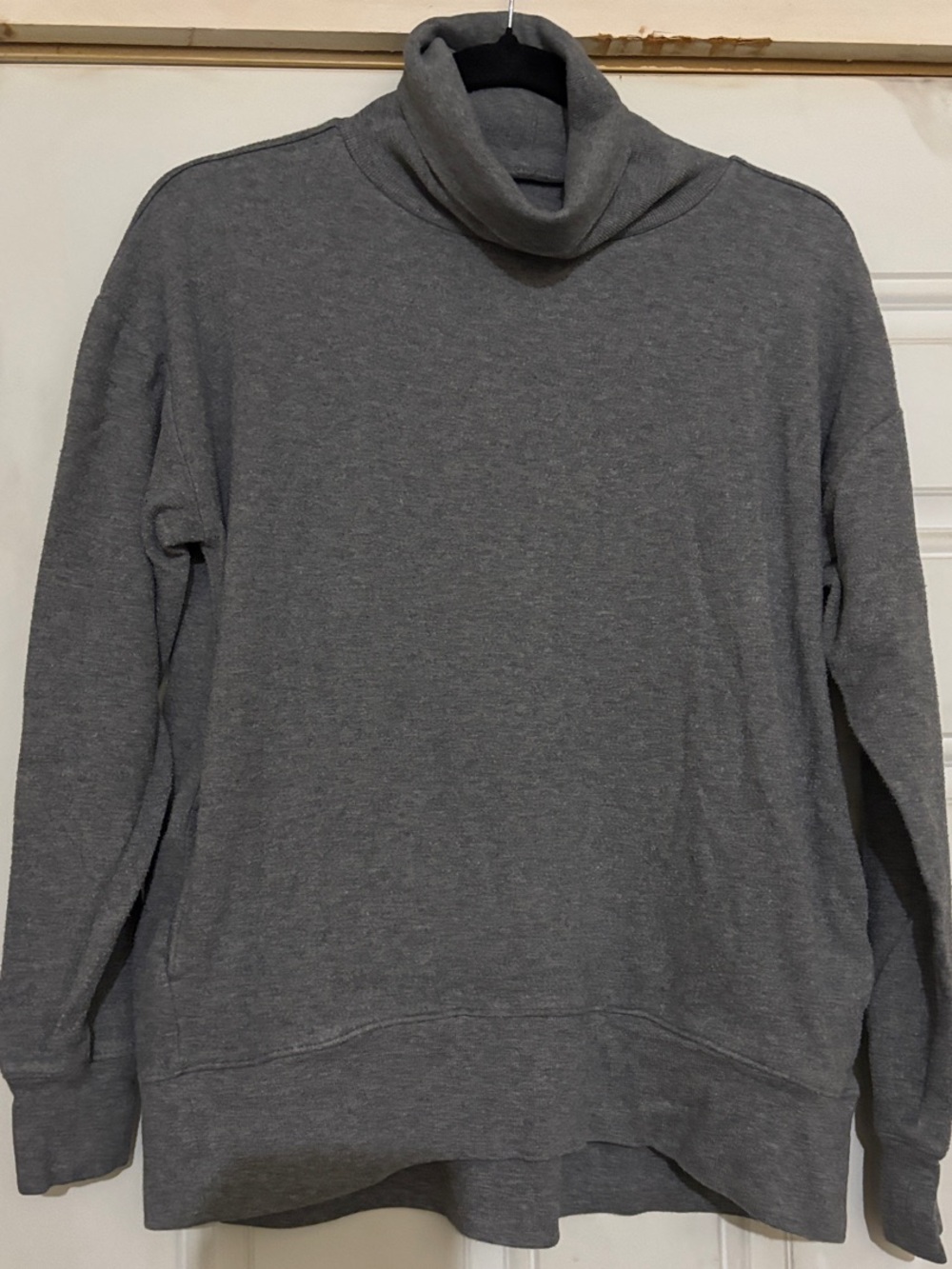 Lou & Grey Grey Turtleneck Sweatshirt with pockets